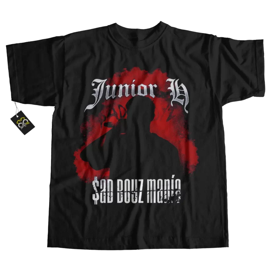 PLAYERA DE JUNIOR H sad boyz mania roja