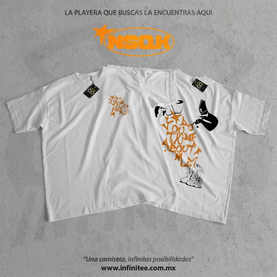 CAMISETA NSQK do you think about me blanca