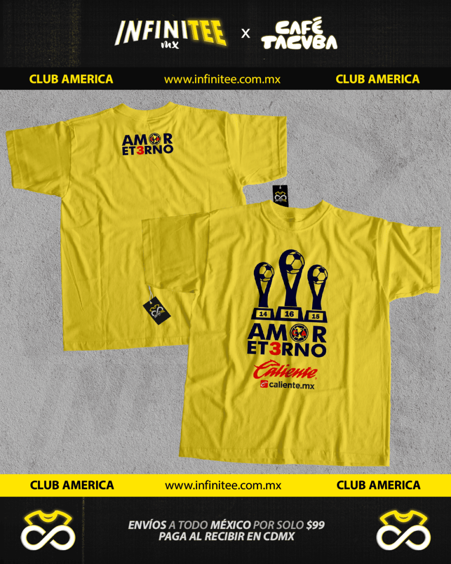 playera america tricampeon amor et3rno