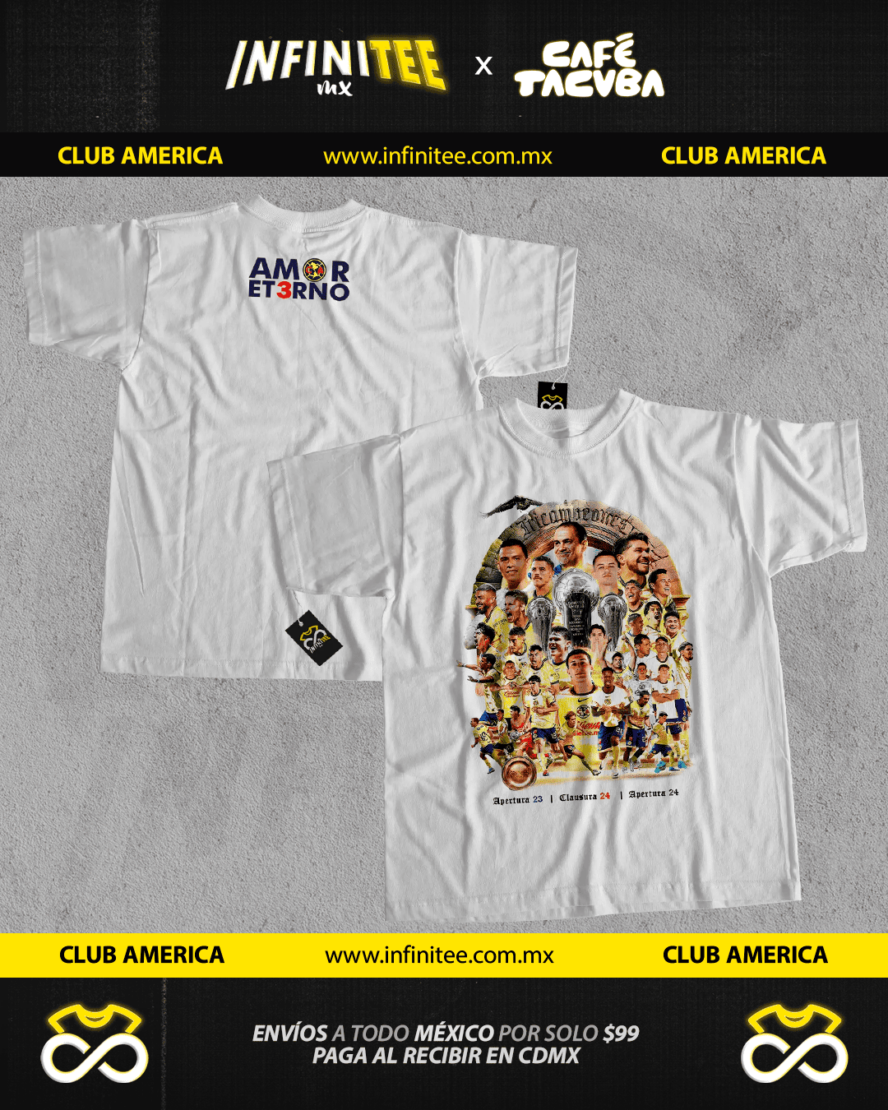 playera club america tricampeones