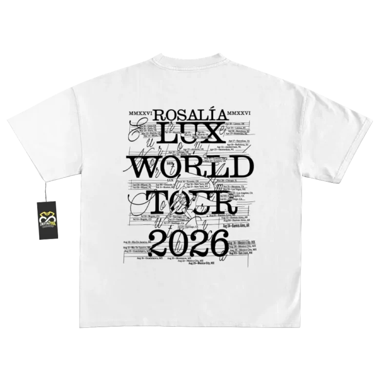 Playera LA ROSALIA | LUX WORLD TOUR 2026 Merch 1 Playera rosalia LUX world tour 2026