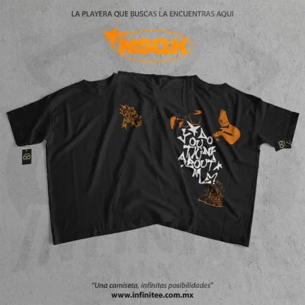 camiseta NSQK do you think about me color negro