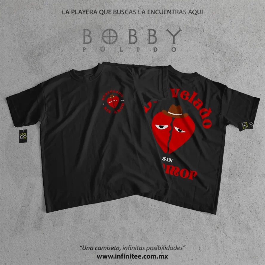 playera bobby pulido desvelado y sin amor