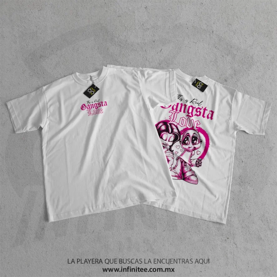 camisetas en pareja real gangsta love