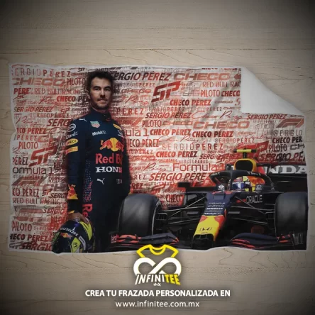 Playera y Frazadas Personalizadas en México 14 frazada-personalizada-checo-perez