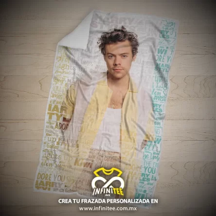 Playera y Frazadas Personalizadas en México 10 frazada-personalizada-harry-styles