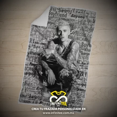 Playera y Frazadas Personalizadas en México 9 frazada-personalizada-justin-bieber