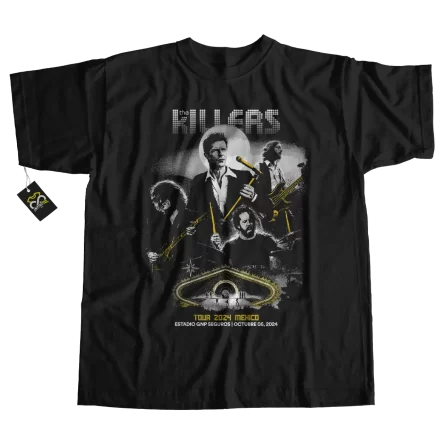 merch camiseta the killers tour mexico 2024 negra