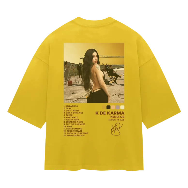 Playera KENIA OS | K de Karma - Álbum AMARILLO 1 merch- de-kenia-os-k-de-karma-amarillo