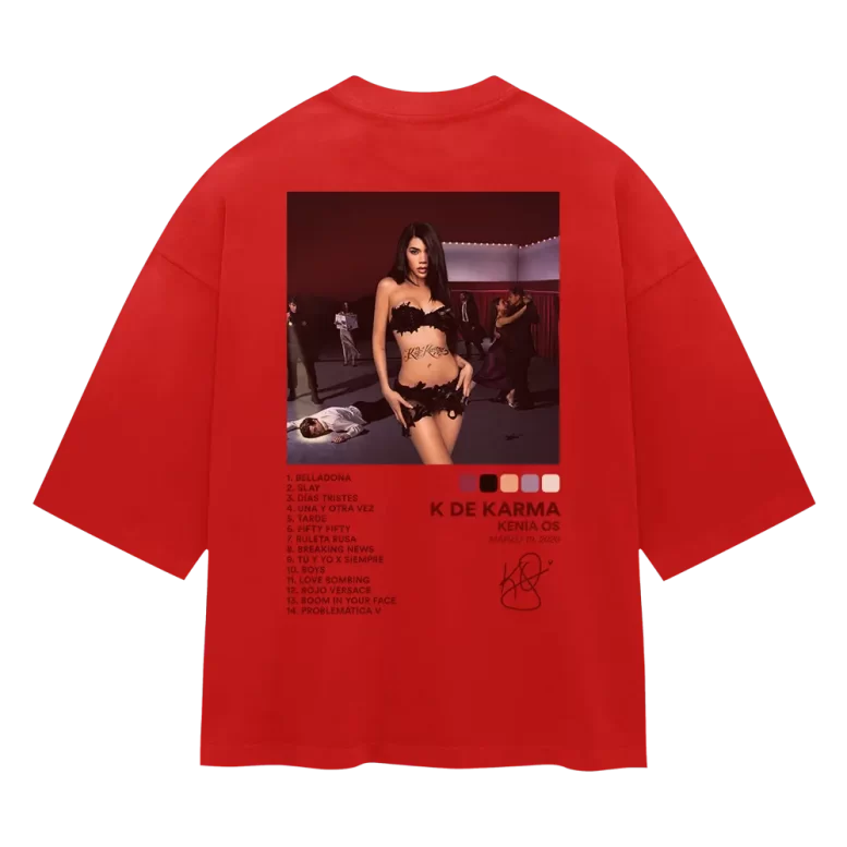 Playera KENIA OS | K de Karma - Álbum ROJO 1 merch- de-kenia-os-k-de-karma-rojo