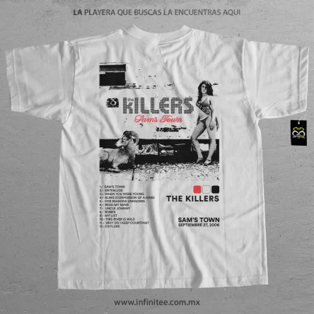 playera THE KILLERS sams town album COLOR NEGRO