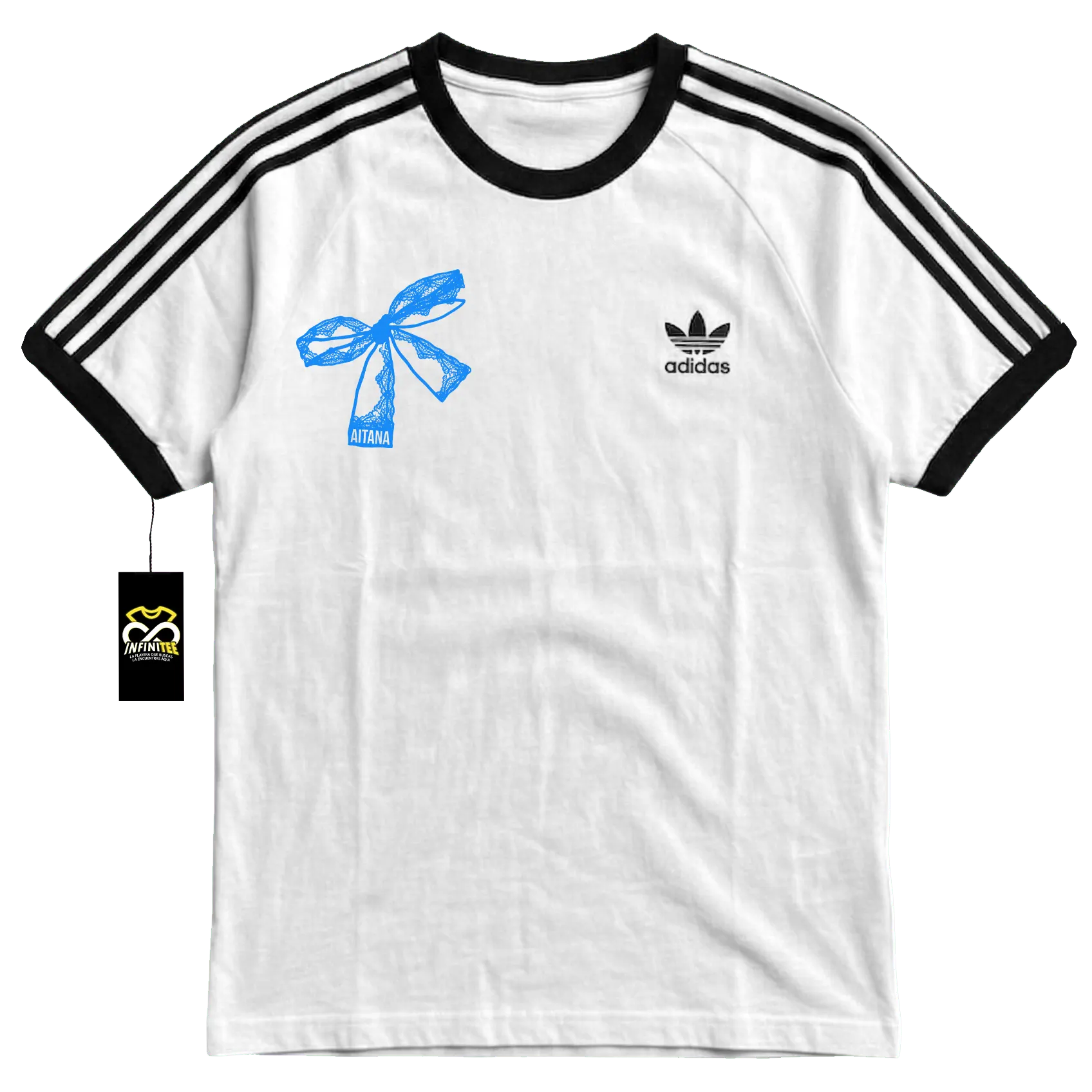 Playera AITANA con franjas en mangas
