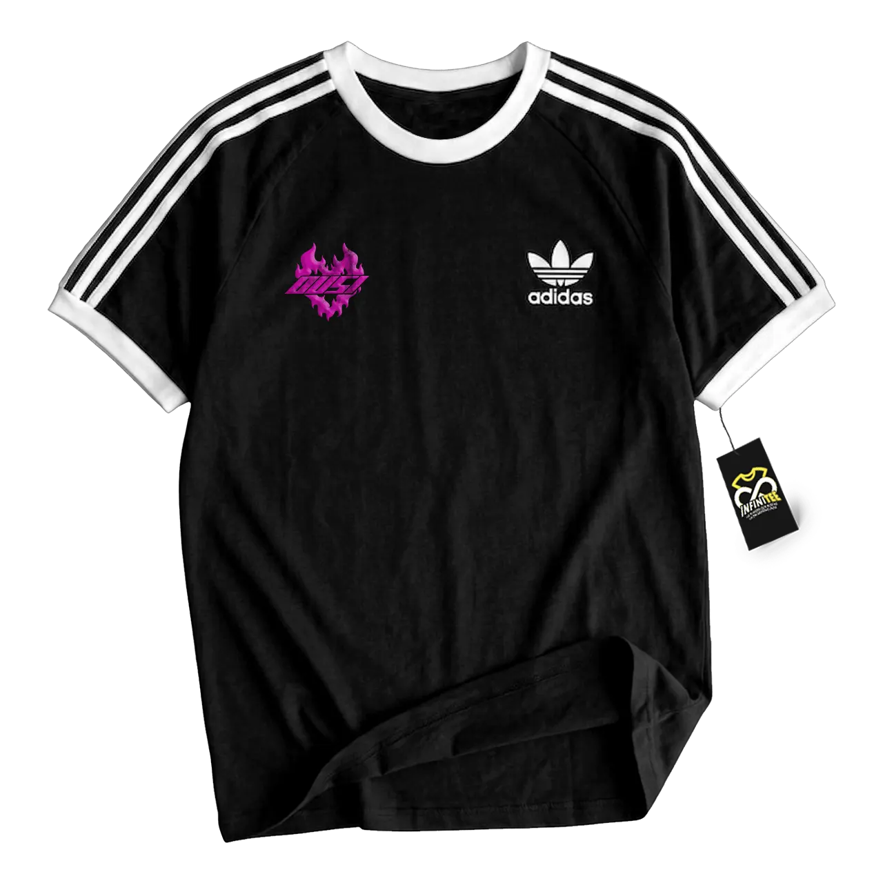 Playera OMAR COURTZ con franjas en mangas