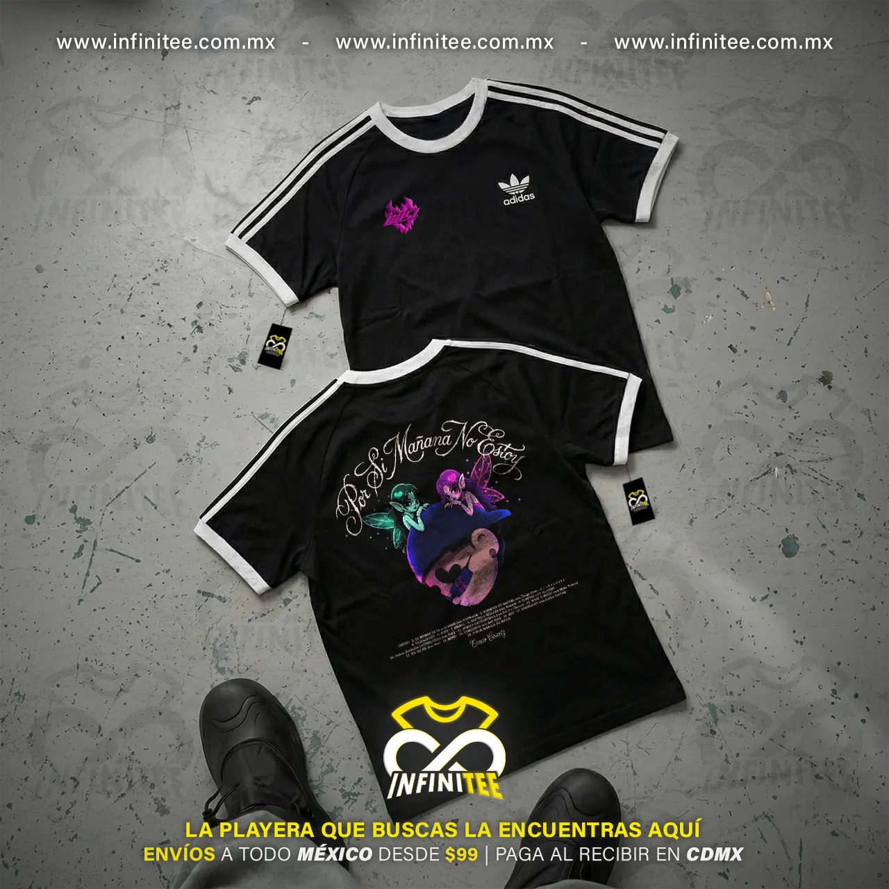 Playera OMAR COURTZ con franjas en mangas