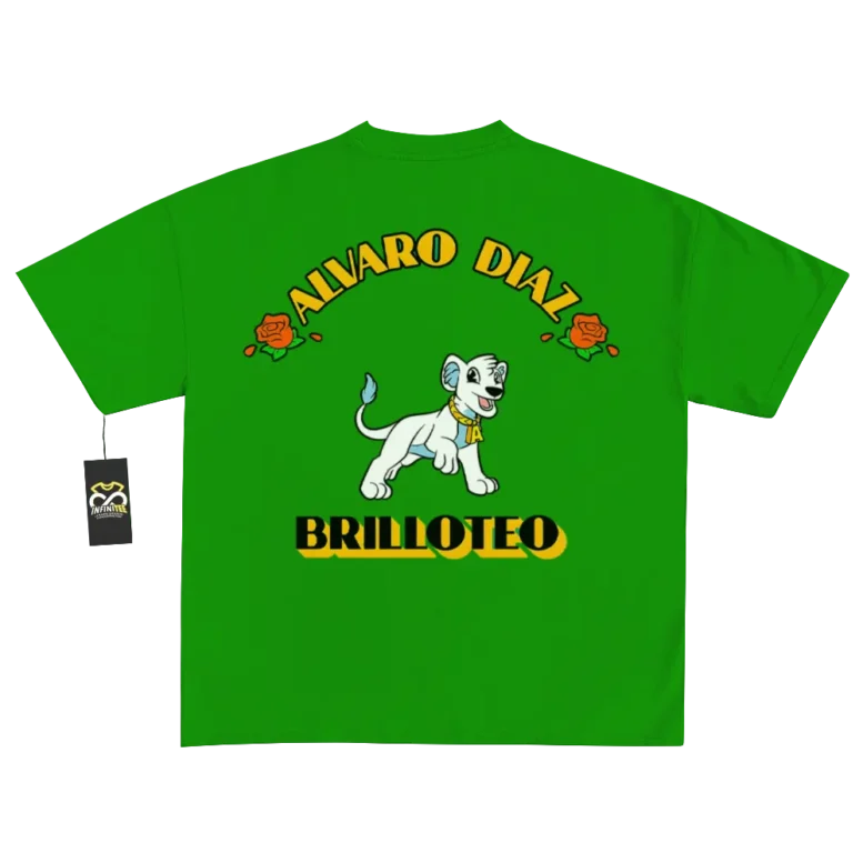 playera alvaro diaz BRILLOTEO VERDE