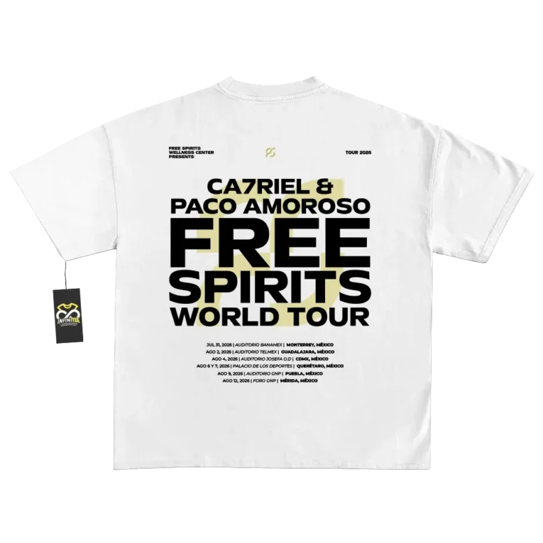playera catriel paco amoroso free spirts world tour en mexico