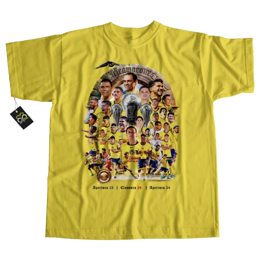 playera club america tricampeonato