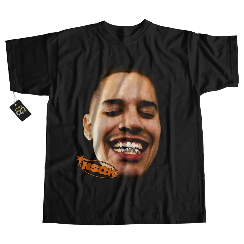 playera con la cara de nsqk