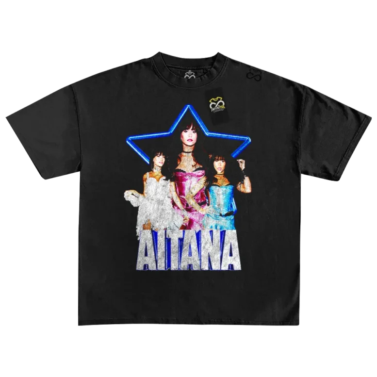 playera de aitana merch aitana bootleg negra