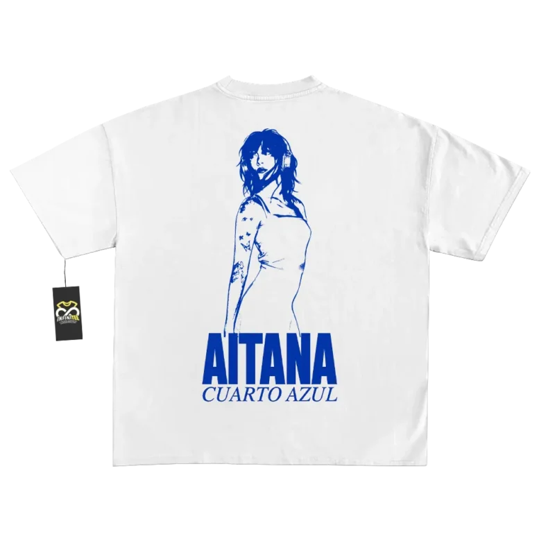 Playera AITANA | Cuarto Azul Silueta 1 playera de aitana merch aitana cuarto azul