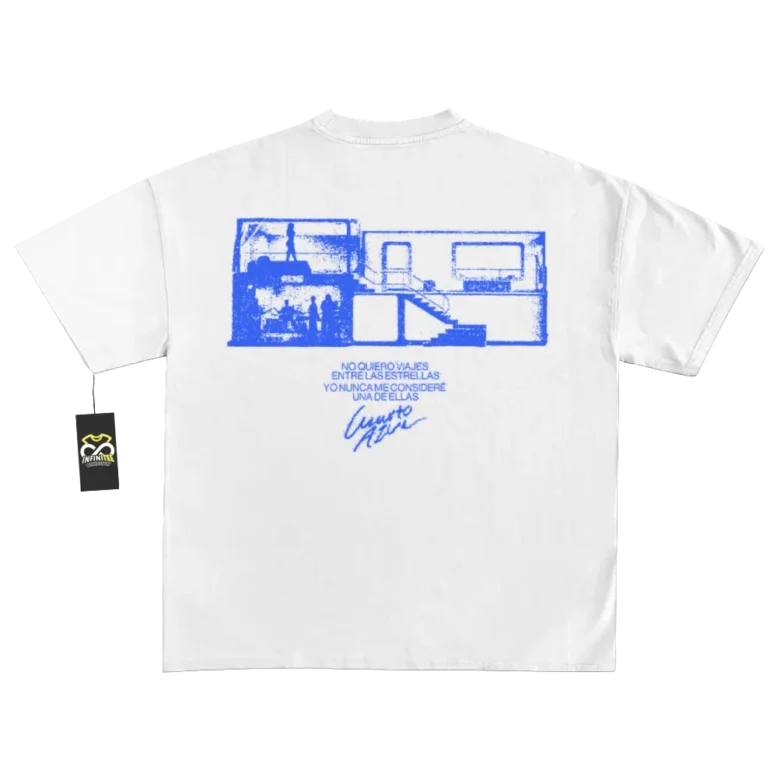 playera de aitana merch aitana cuartoazul stage blanca