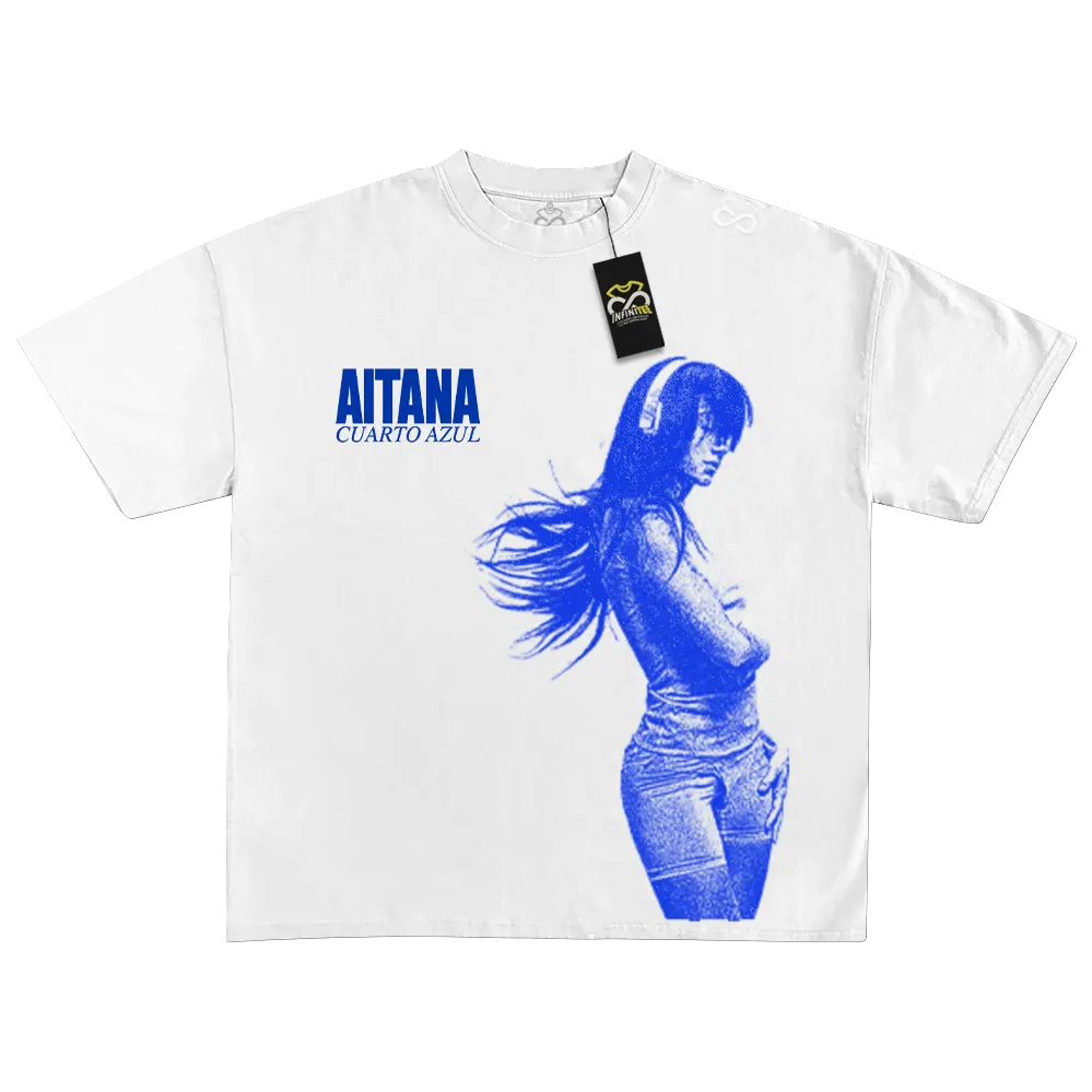 Playera AITANA | Full print - Cuarto Azul