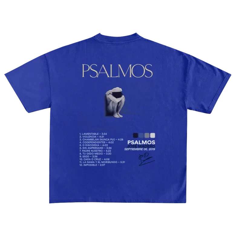 Playera JOSE MADERO | Álbum PSALMOS 1 playera jose madero album psalmos color azul