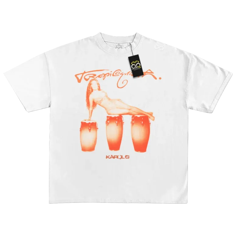 Playera KAROL G | Tropicoqueta Album 1 playera karol g la tropicoqueta vintage blanca