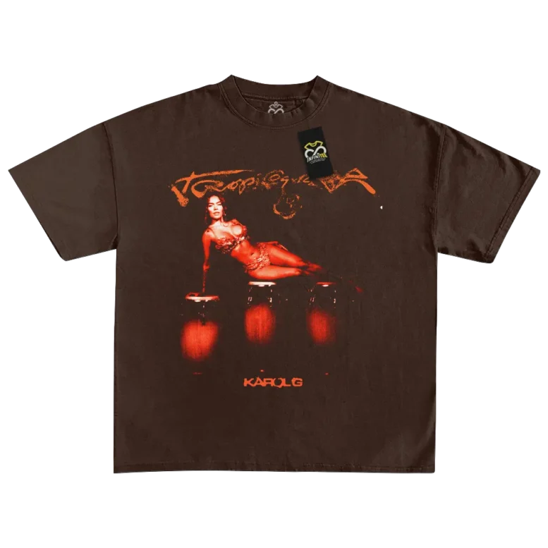 playera-karol-g-la-tropicoqueta-vintage-cafe
