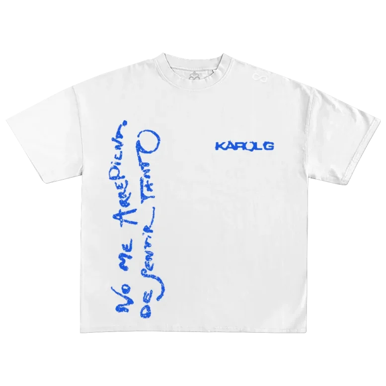 playera karol g no me arrepiento de sentir tanto frente