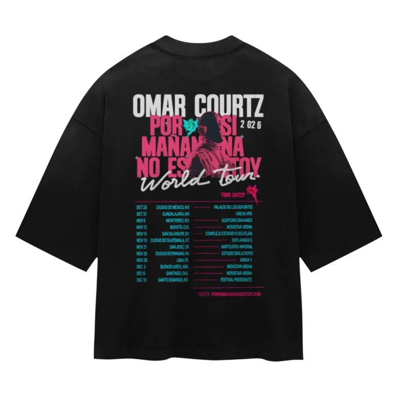 playera omar courtz por si manana no estoy tour 2026