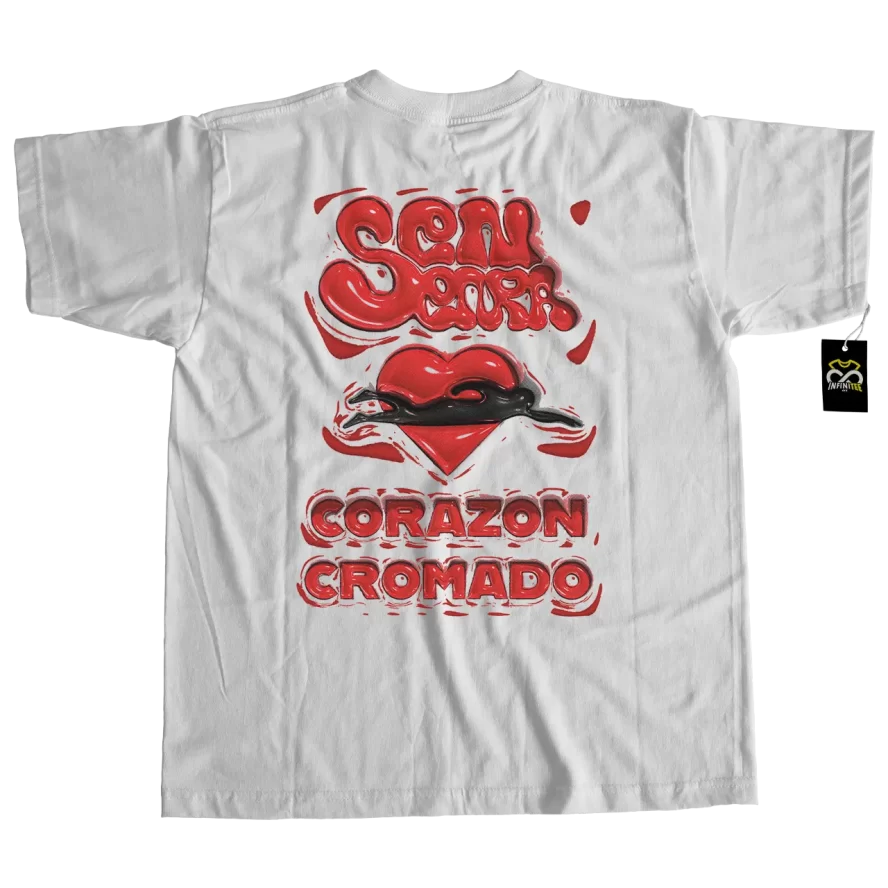 playera sen senra corazon cromad blanca