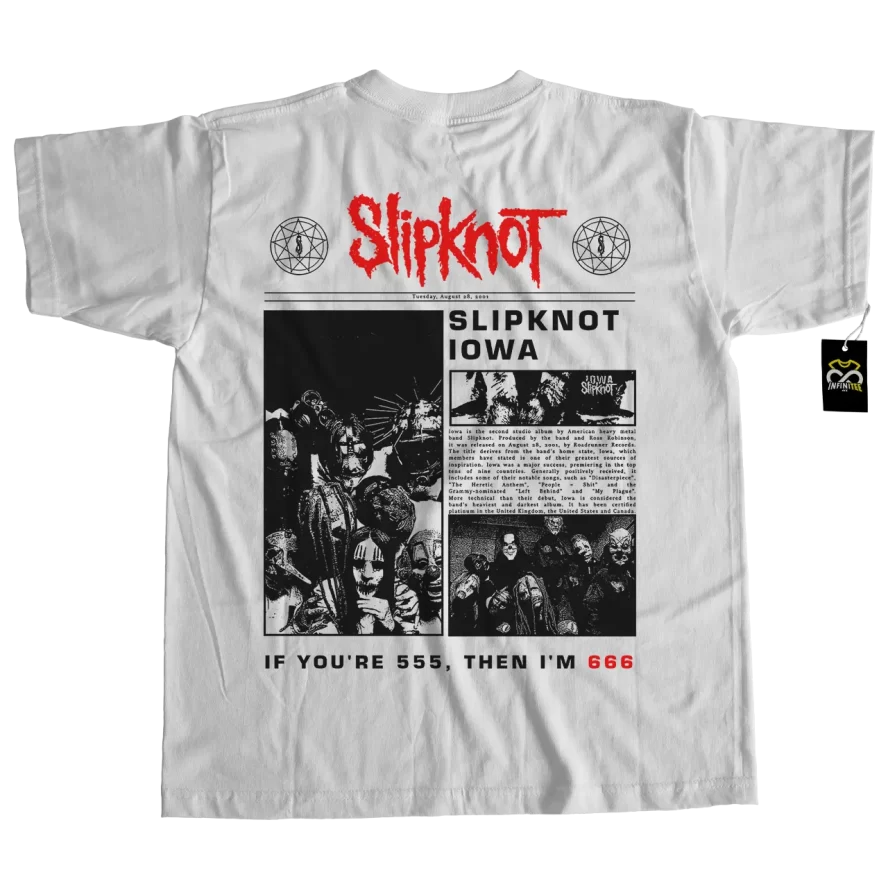 playera slipknot blanca portada periodico