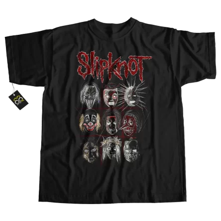 playera slipknot merch MEXICO faces