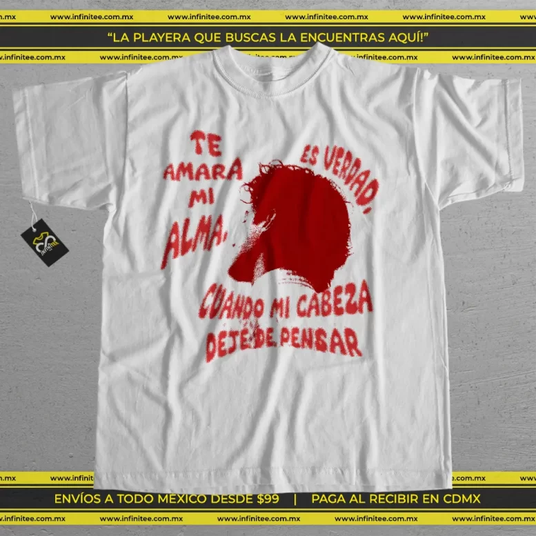 playera_HUMBE_morfina_te_amará_mi-alma-cuando_mi_cabeza_deje_de_pensar roja