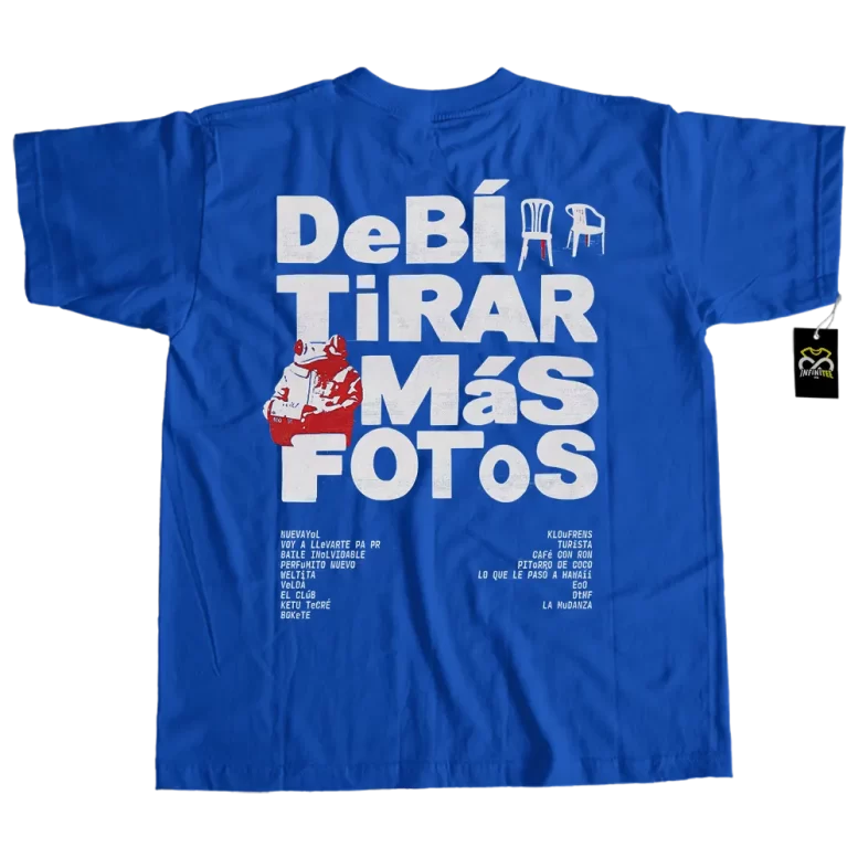 Playera BAD BUNNY | Debí tirar más fotos 1 playera bad bunny debi tirar mas fotos azul