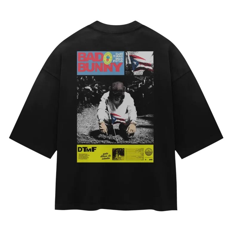 playera bad bunny poster dtmf