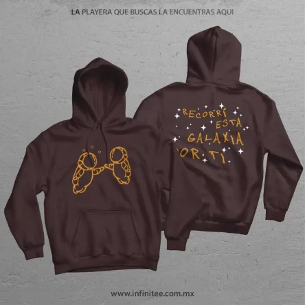 sudadera cafe de ivan cornejo recorri esta galaxia por ti