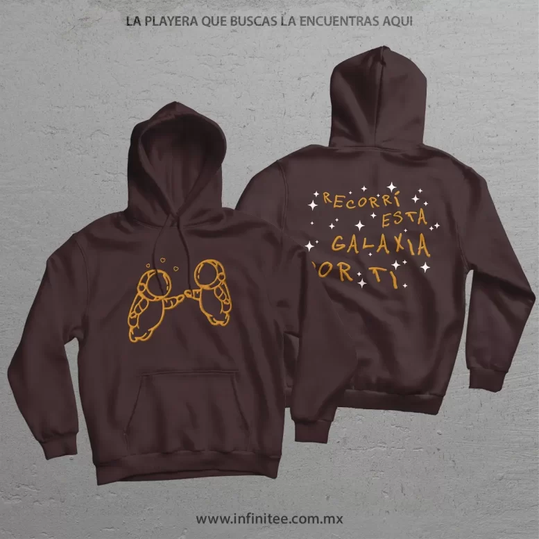 sudadera cafe de ivan cornejo recorri esta galaxia por ti