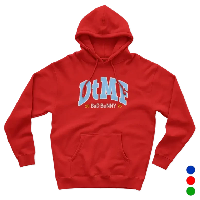 sudadera_DtMF_merch_bad_bunny roja