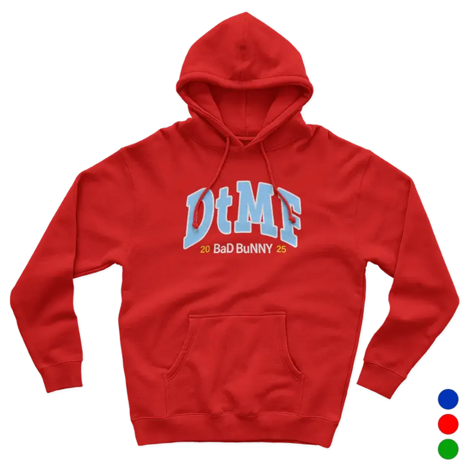 sudadera_DtMF_merch_bad_bunny roja