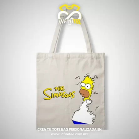 Playera y Frazadas Personalizadas en México 68 tote-bag-homero-simpson