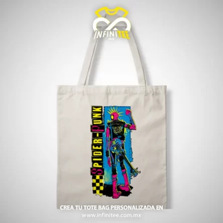 Playera y Frazadas Personalizadas en México 65 tote-bag-spider-punk